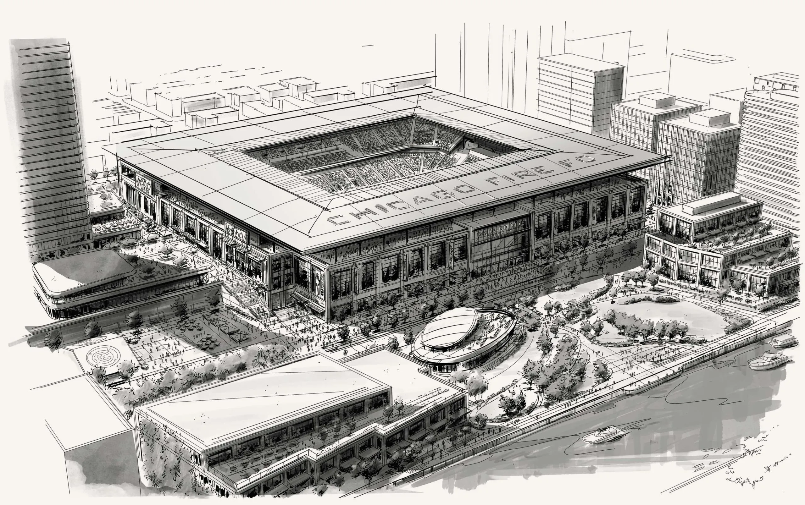 Chicago Fire Rencanakan Stadion Sepak Bola $650 Juta di Lokasi ‘The 78’ di South Loop